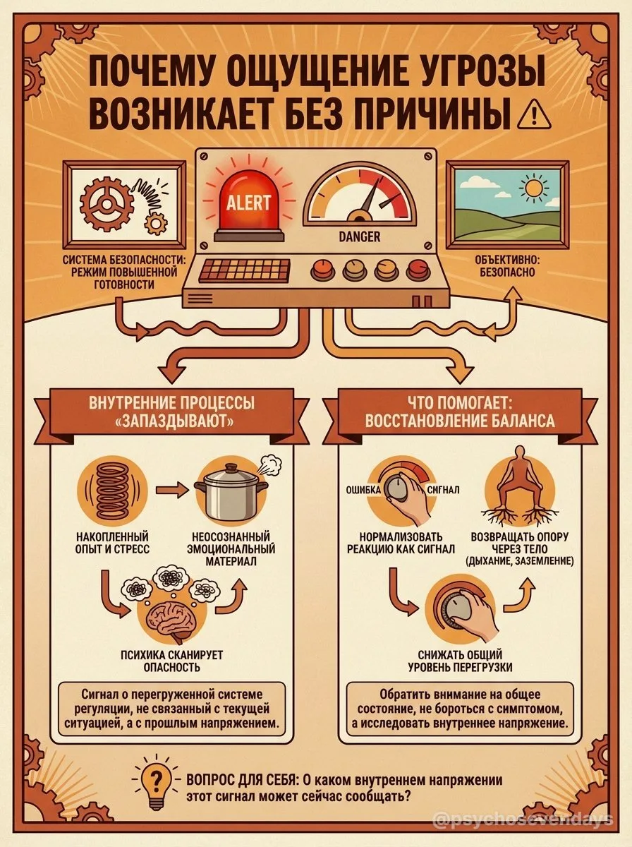 Почему ощущение угрозы возникает без причины ⚠