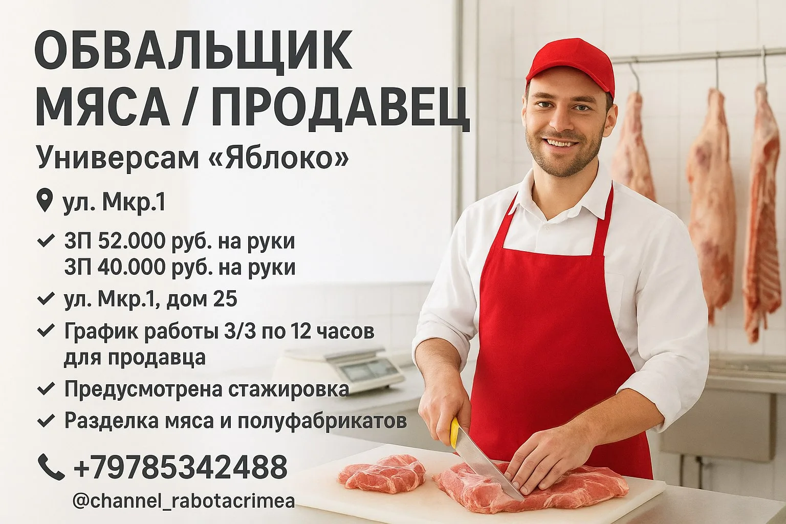 🔊 ОБВАЛЬЩИК МЯСА / ПРОДАВЕЦ