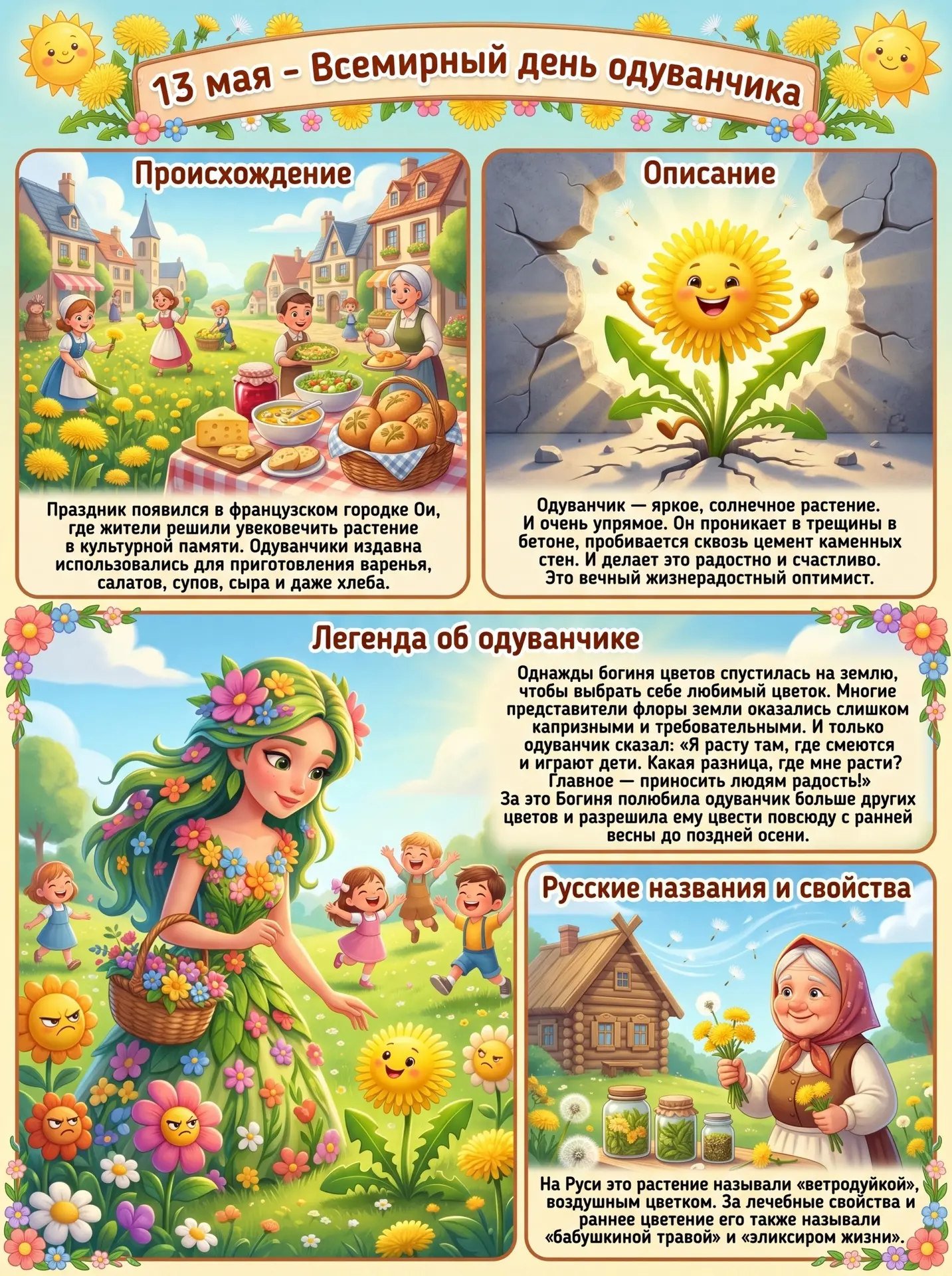 🌼✨ 13 мая — День одуванчиков! ✨🌼