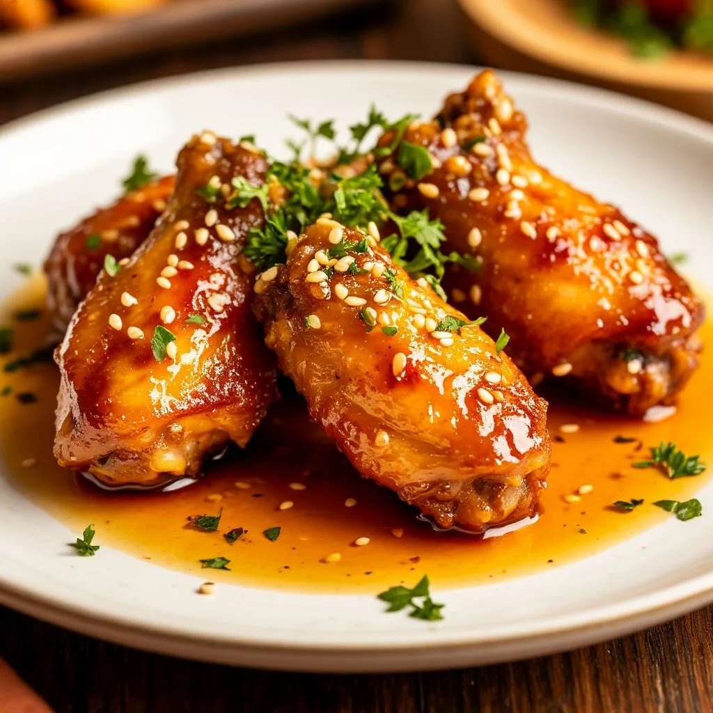 Куриные крылышки в медово-горчичном соусе в аэрогриле 🍯🍗  ⏱️ Время: 30 мин (+ маринование 2 ч) 🌡 Тем