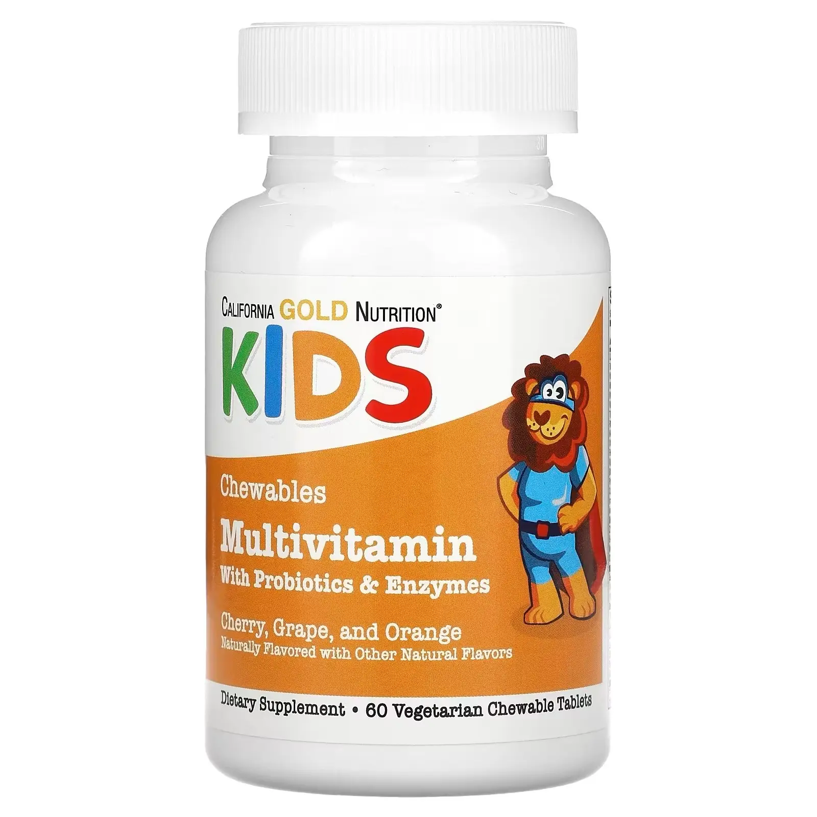 California Gold Nutrition, Kids Chewable Multivitamins with Probiotics & Enzymes — это ...