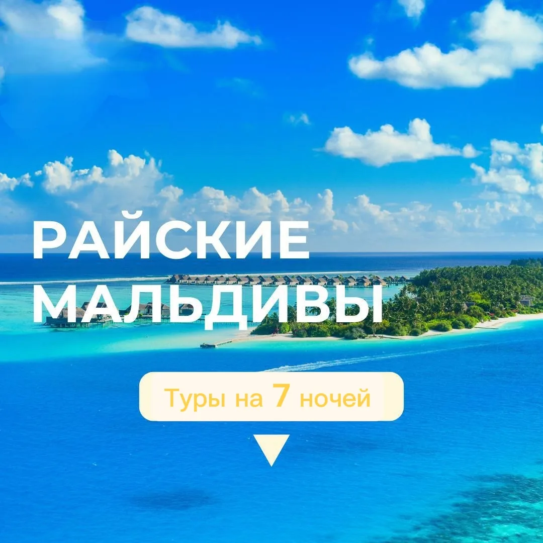 Горящие туры на Мальдивы🏝

Друзья, Мальдивы сейчас стоят дешевле, чем многие хорошие отели в Турции