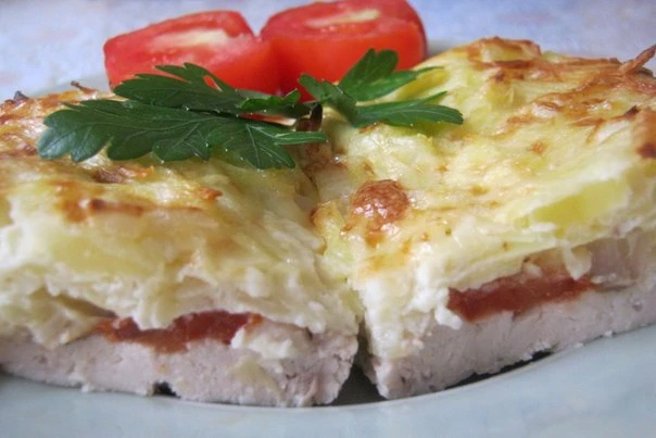 🔹Курица, запеченная под тертым картофелем🔹