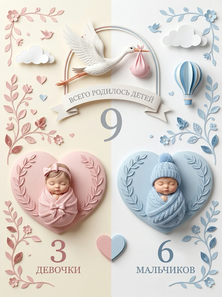 👩‍🍼 На Чукотке с 21 по 27 сентября родились 9 малышей: