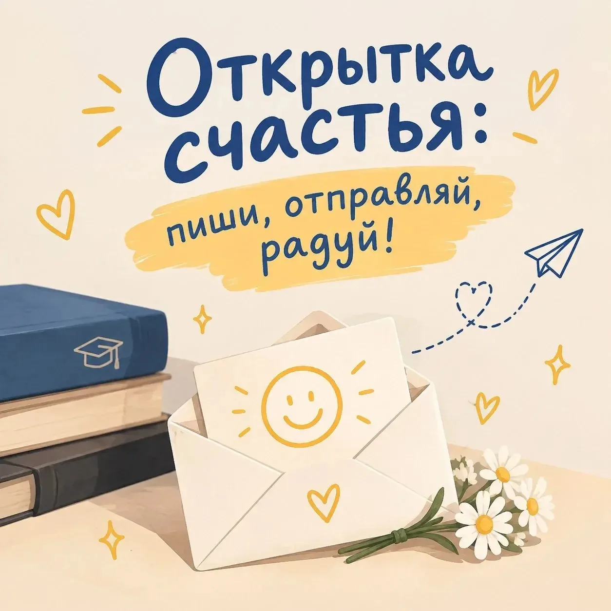 🎉 «Открытка счастья: пиши, отправляй, радуй!» — в ВолГАУ дарят тепло простыми словами! 🎉