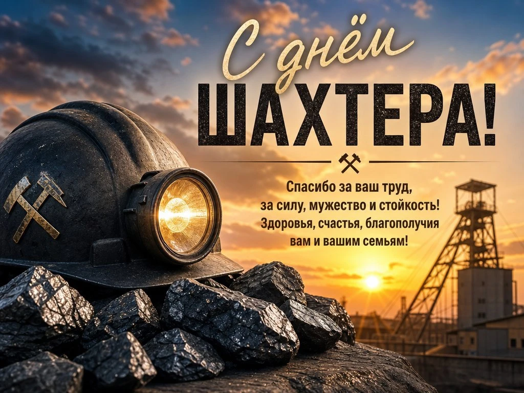 🎉 С Днём шахтёра, уважаемые горняки и ветераны угольной промышленности! 🎉