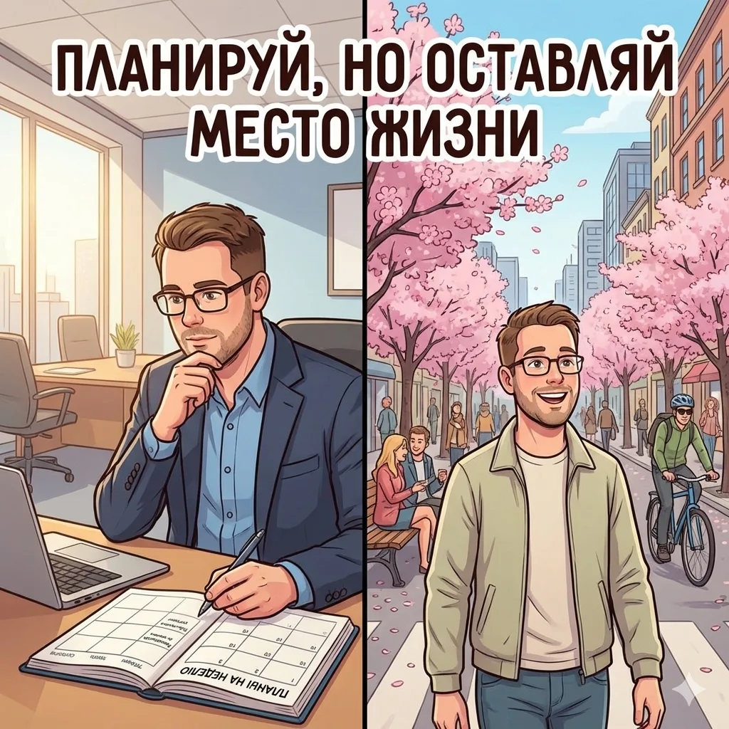 🗺 Планы помогают структурировать день, месяц, год.

Но иногда мы превращаем их в жесткий «контракт»