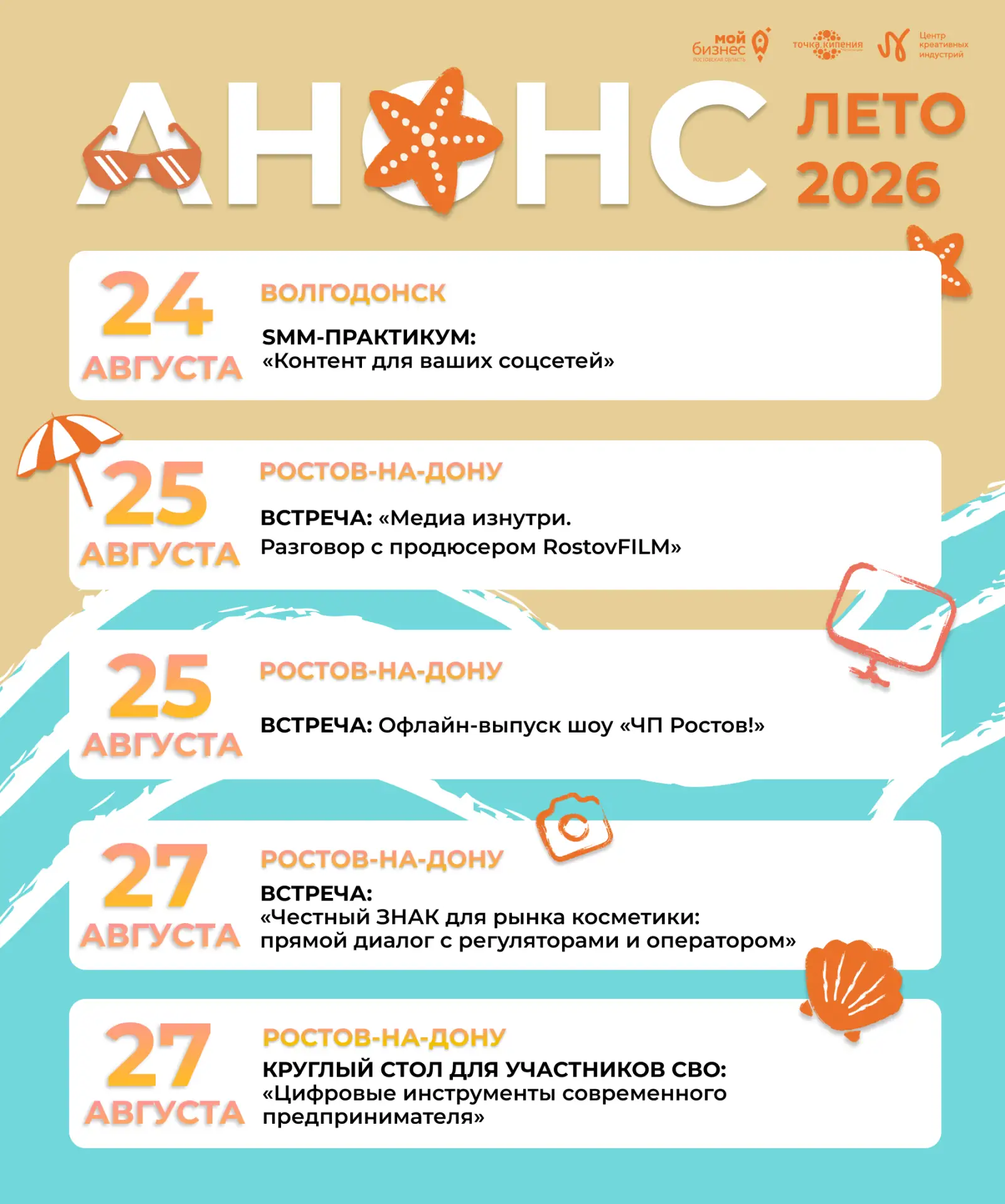 #Анонс мероприятий на предстоящую неделю в донских центрах «Мой бизнес», региональной «...