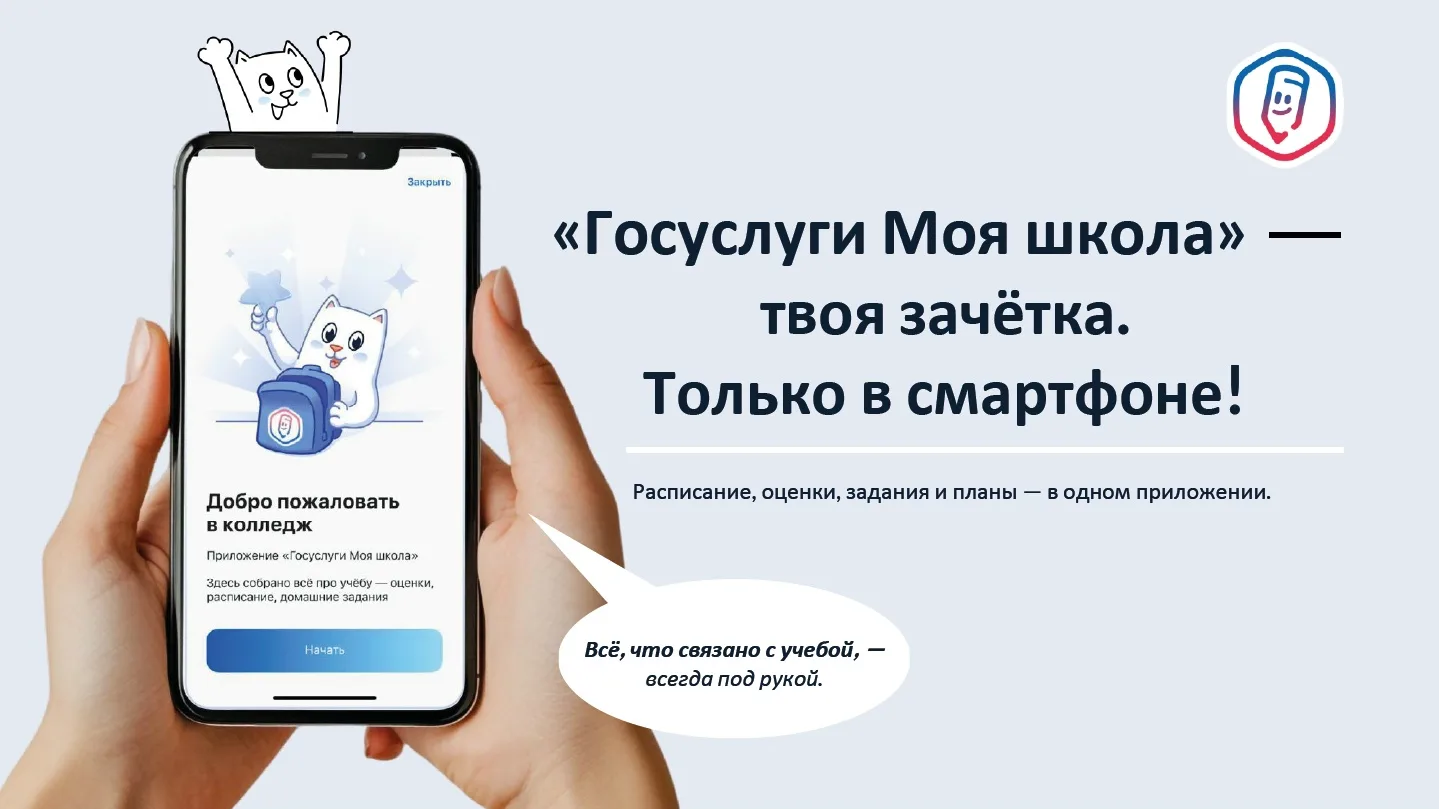 Приложение «Госуслуги Моя школа» станет единым цифровым помощником для студентов СПО и ...