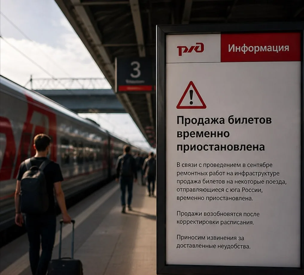 ‼️ РЖД приостановили продажу билетов на некоторые поезда с юга на сентябрь.

Российские железные дор