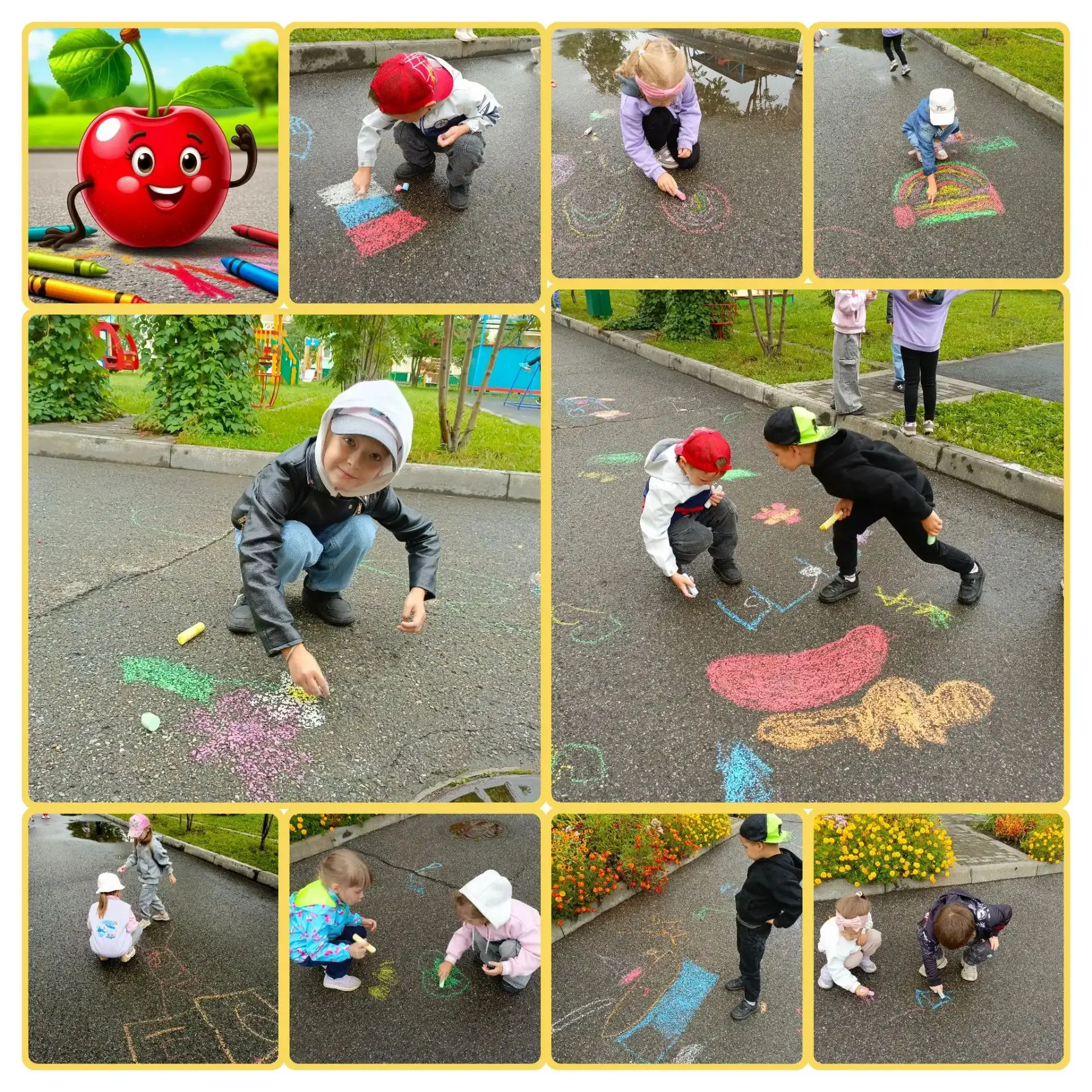 «Асфальтовая галерея «Колокольчиков»! 🎨☀️