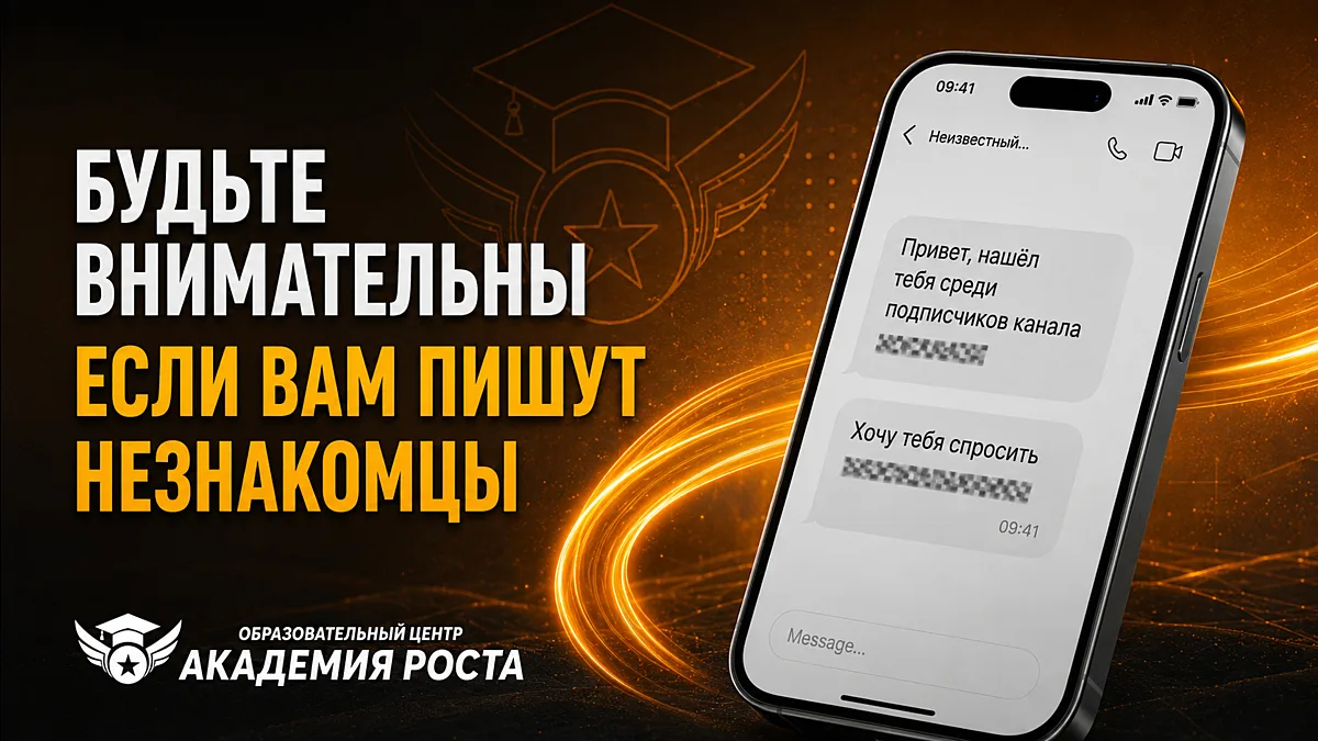 Незнакомец пишет тебе в личку? Будь внимателен! 🔐