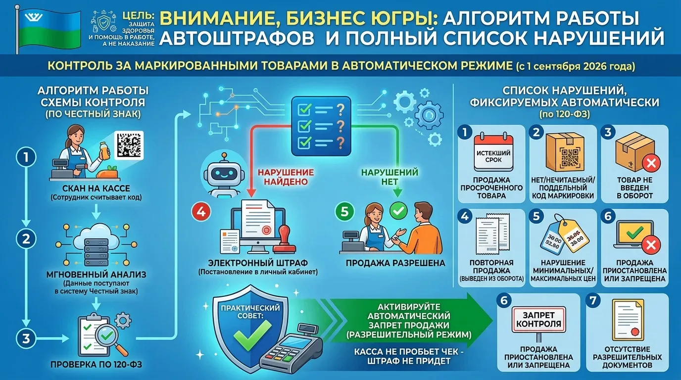 ❗ Внимание, бизнес Югры: алгоритм работы автоштрафов и полный список нарушений