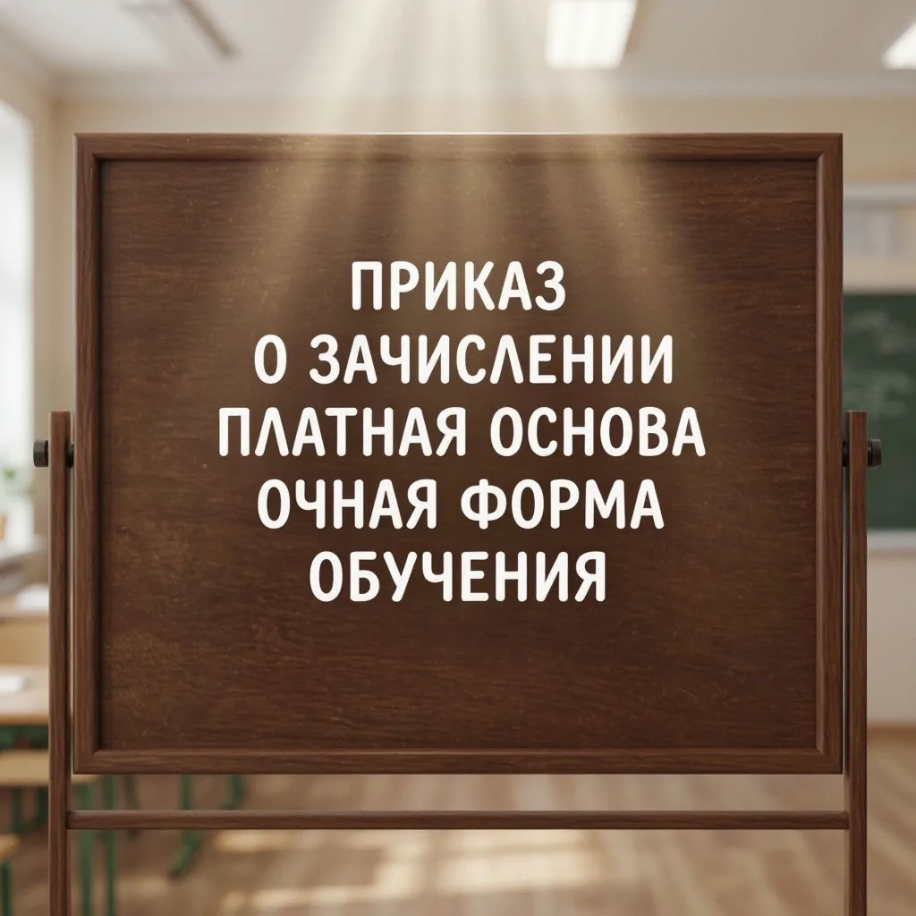 Приказ о зачислении по договорам за счет средств физических и (или) юридических лиц (оч...