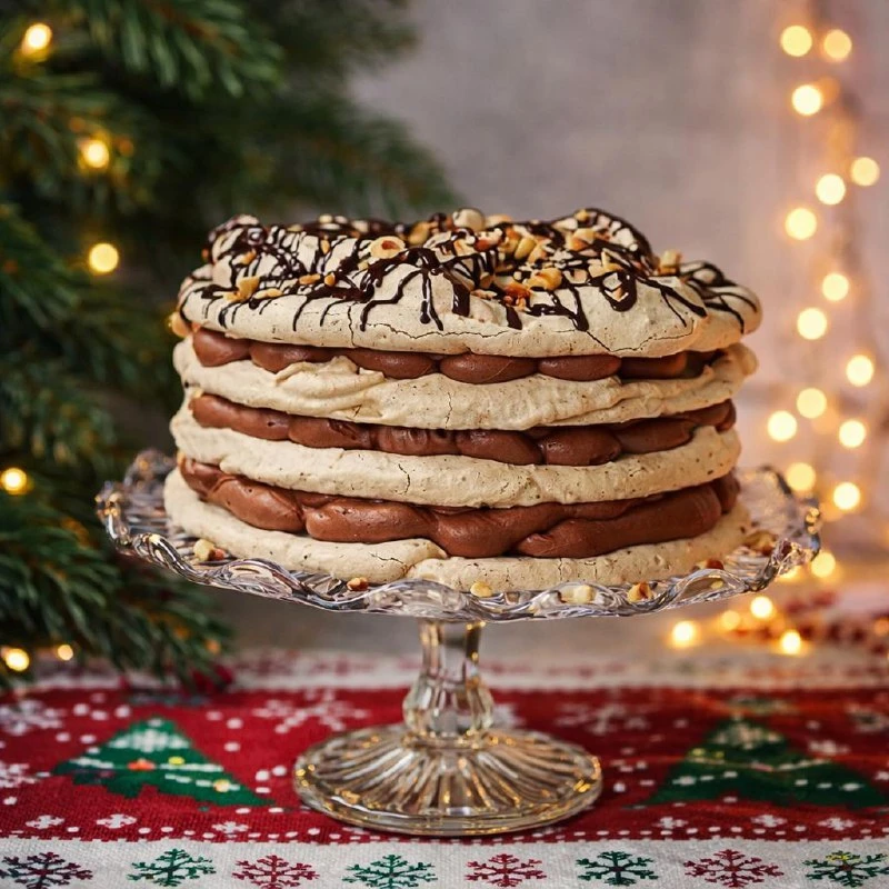 ТОРТ С БЕЗЕ И ОРЕХАМИ