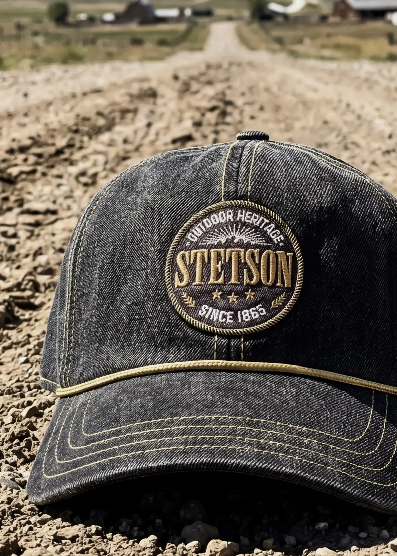 Stetson Outdoor Heritage
Бейсболка Stetson из черной потертой джинсы - подходящий головной убор для 