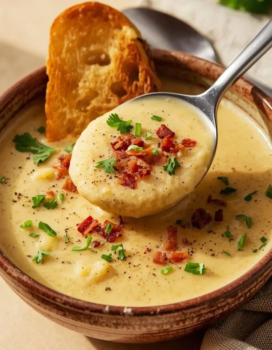 🍜 Запечённый картофельно-чесночный крем-суп 🥔🧄