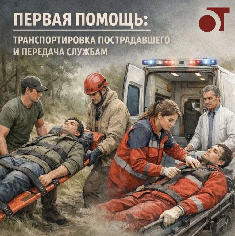 ❗Транспортировка пострадавшего: Перемещение пострадавшего с помощью специального или пр...