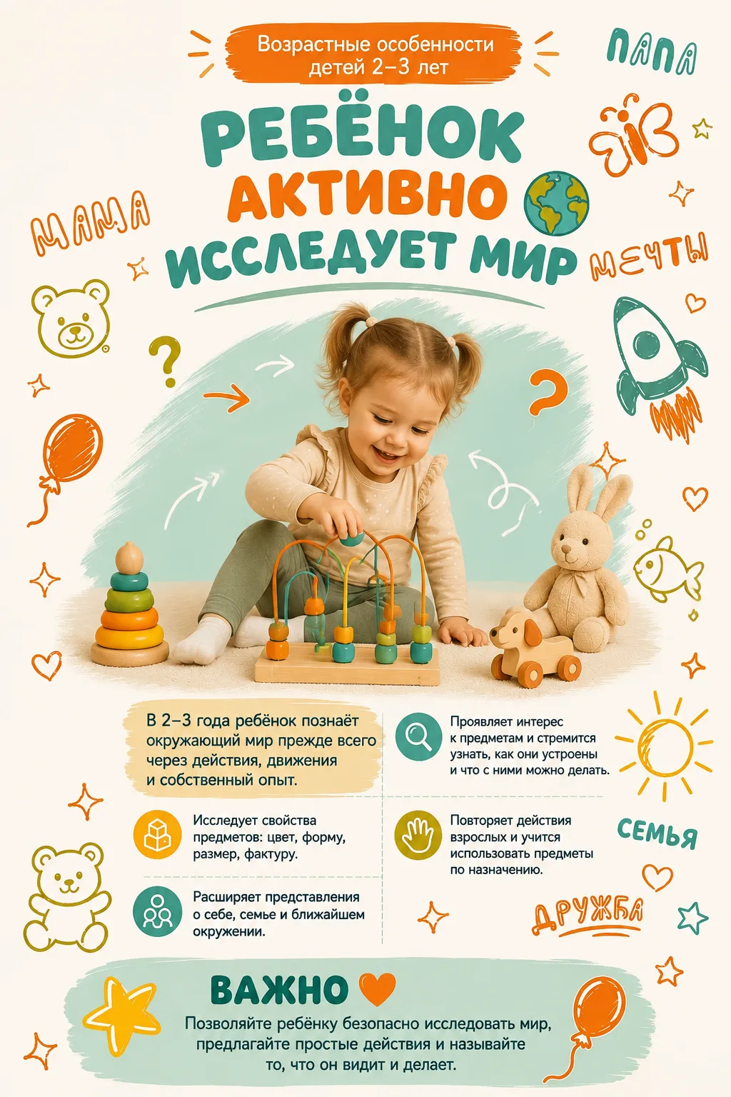 🧸 2–3 года: время больших изменений