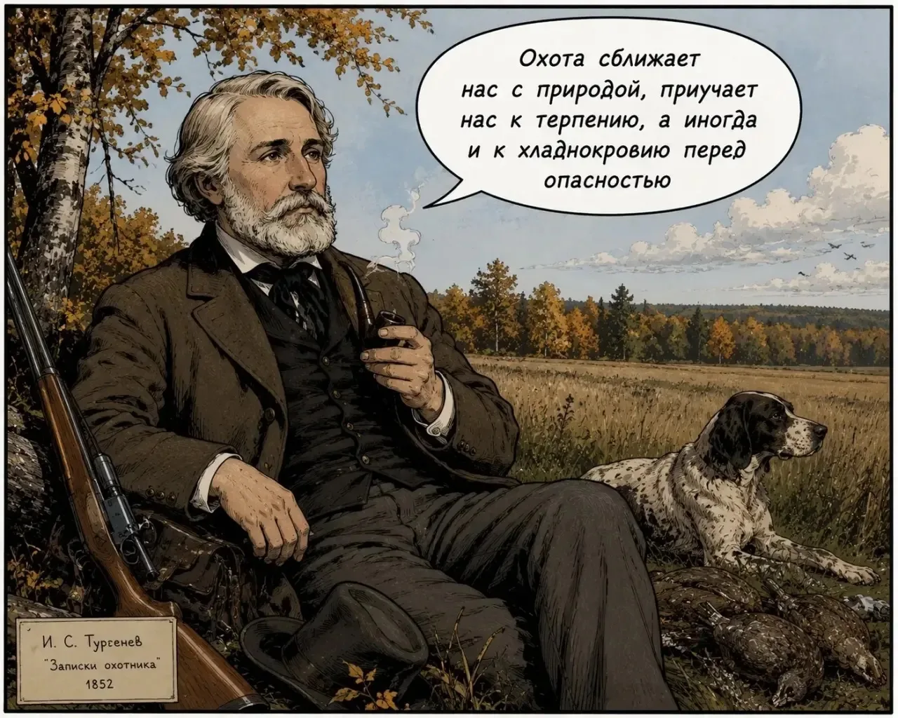 🏖Рубрика «Отдыхаем с классиками».

🧔Иван Сергеевич Тургенев жил и работал в основном за границей. 