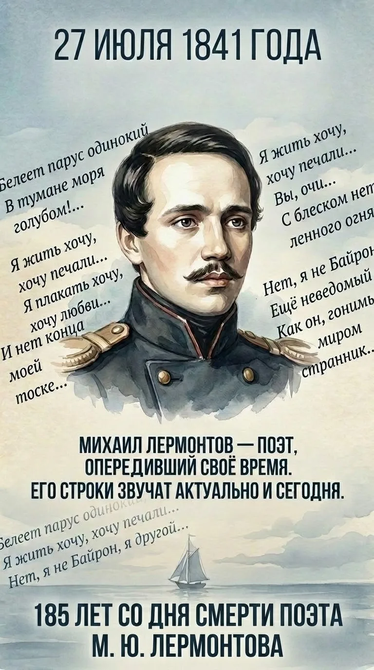 «А он, мятежный, просит бури…» ⛵️

Сегодня — день памяти великого русского поэта Михаила Юрьевича Ле