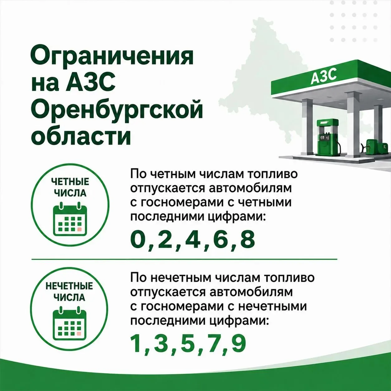 ‼️ С 12:00 12 августа в Оренбургской области введён особый порядок отпуска топлива на в...