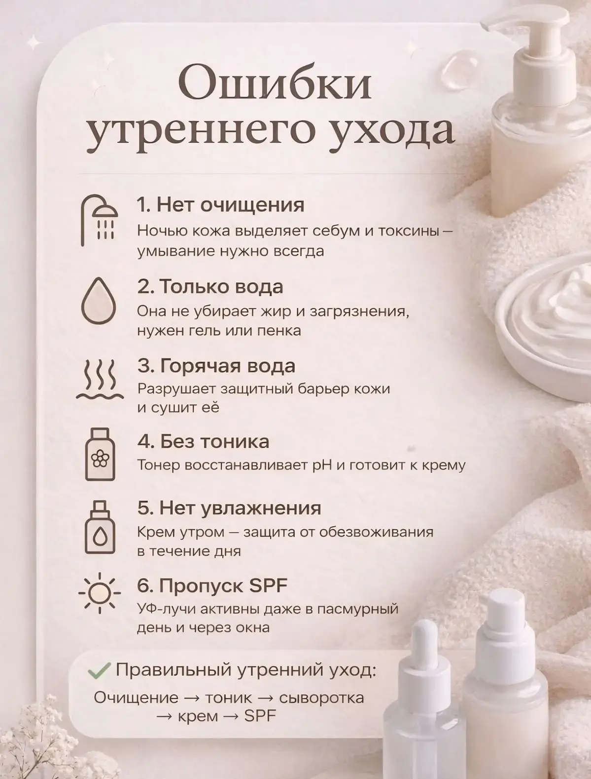 Чек-лист для завтрашнего утра. Проверьте, всё ли делаете правильно 😉