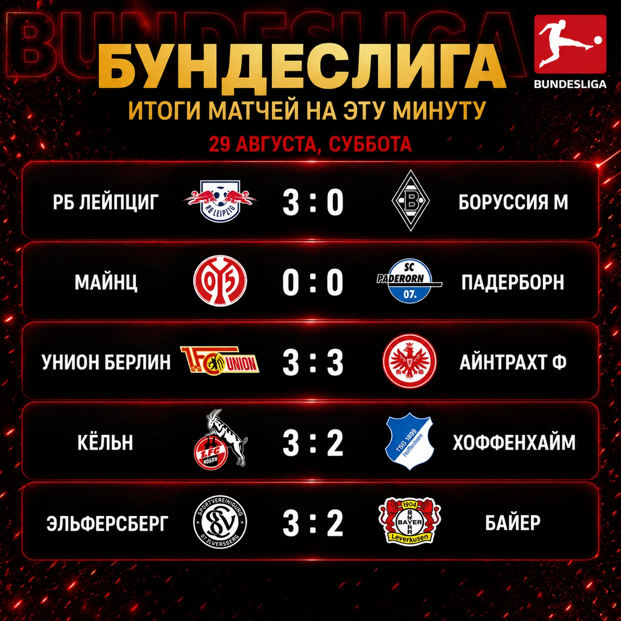 🔥 Пять матчей завершились только что!