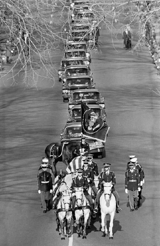 На похоронах Джона Кеннеди, 1963 год