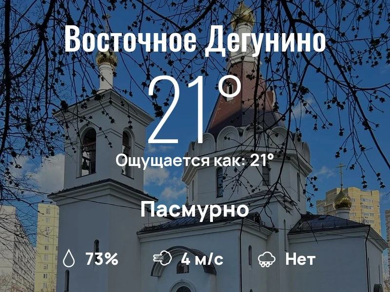 Что с погодой в Восточном Дегунино?