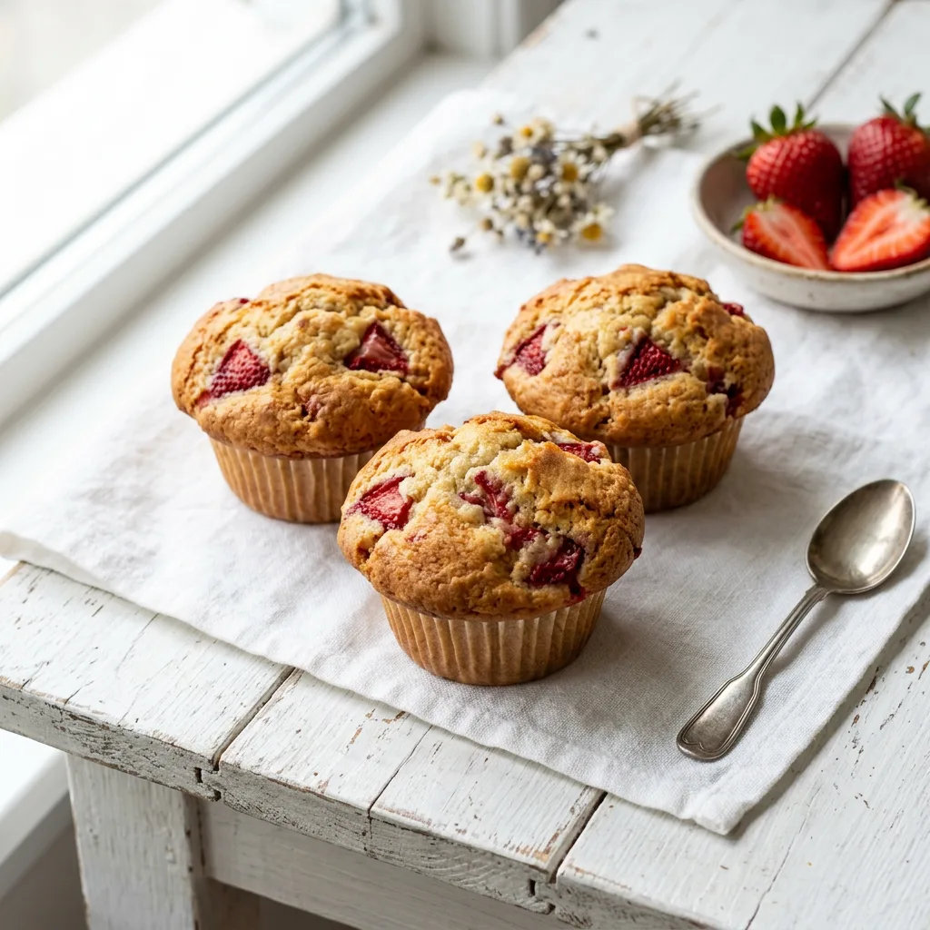 🍓🧁 Клубничные маффины

Эти маффины получаются невероятно пышными, мягкими, с влажным пористым мяки