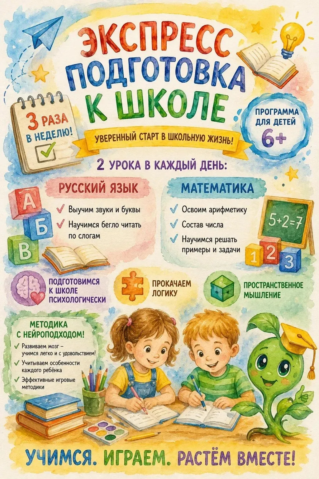 🚀 Открываем набор на августовский экспресс-курс «Подготовка к школе»!
