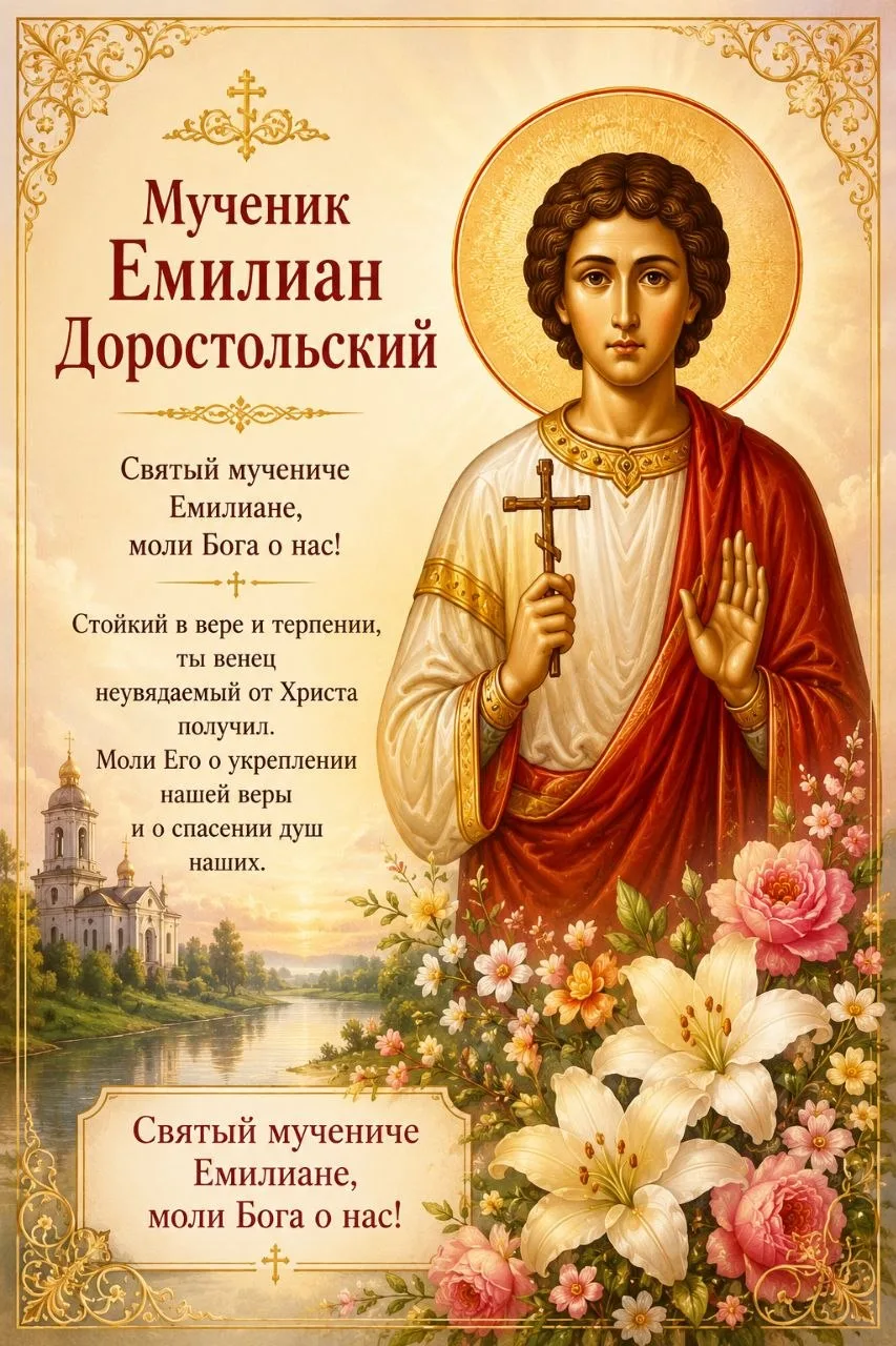 Мученик Емилиа́н Доростольский

◕✿◕ 〰️◕✿◕ 〰️◕✿◕ 〰️◕✿◕ 
☦Православные открытки и поздравления и в MAX
