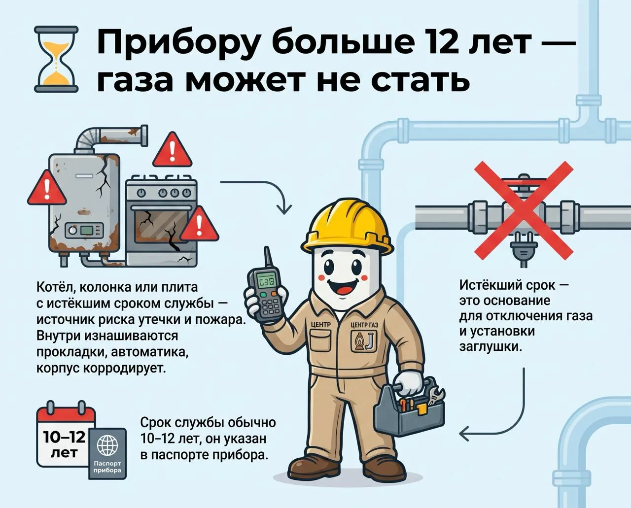 Завершаем цикл постов про возможные причины отключения квартиры от газоснабжения.