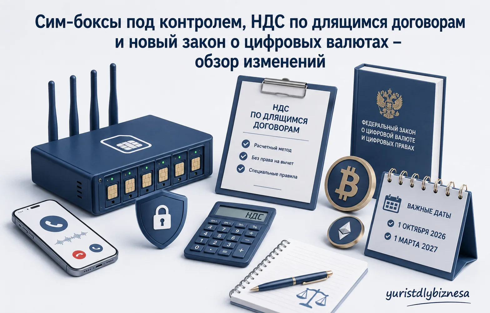 Сим-боксы под контролем, НДС по длящимся договорам и новый закон о цифровых валютах - о...