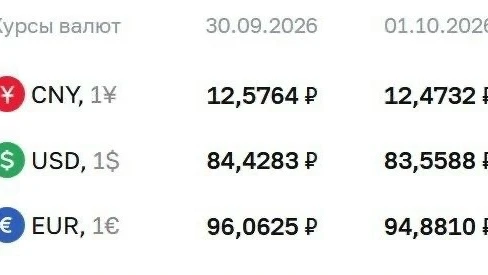 ЦБ снизил курс доллара до ₽83 впервые с конца августа, евро — до ₽94.