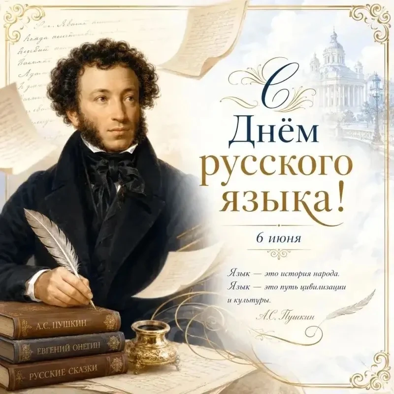 Сегодня мы отмечаем День рождения А.С. Пушкина и День русского языка. Наш язык — самый ...