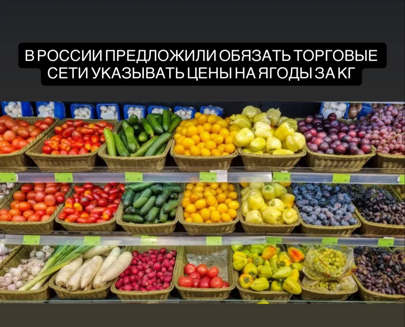 Цена на ягоды в магазинах должна указываться крупным шрифтом, считает председатель Партии пенсионеро