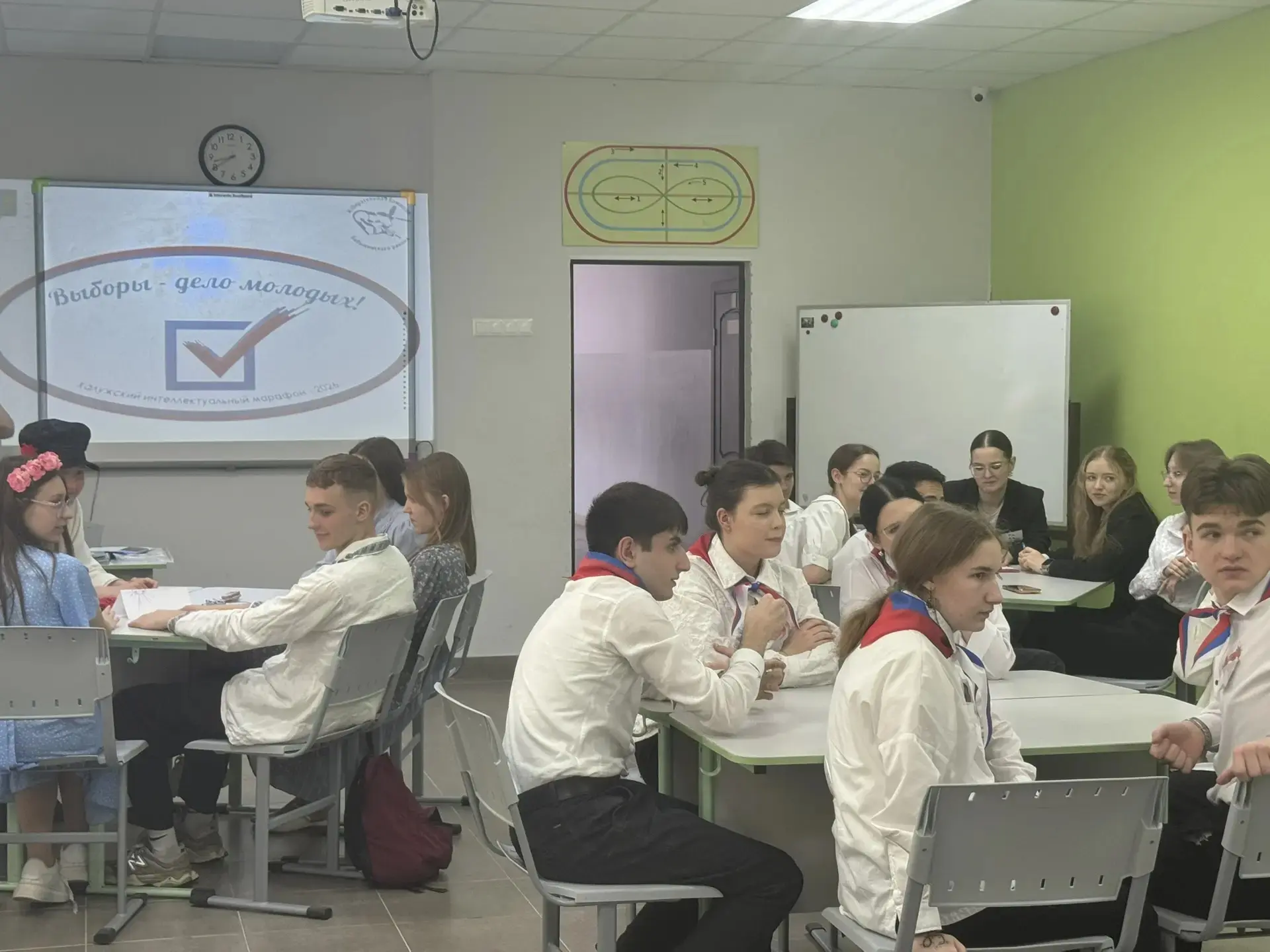 Сегодня состоялся районный этап Калужского интеллектуального марафона «Выборы – дело молодых!», в ко
