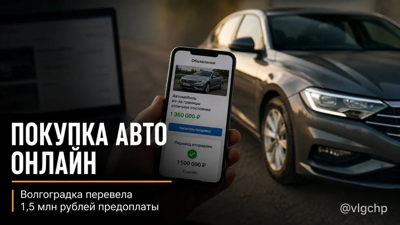 Покупка машины онлайн обошлась волгоградке в 1,5 млн рублей.