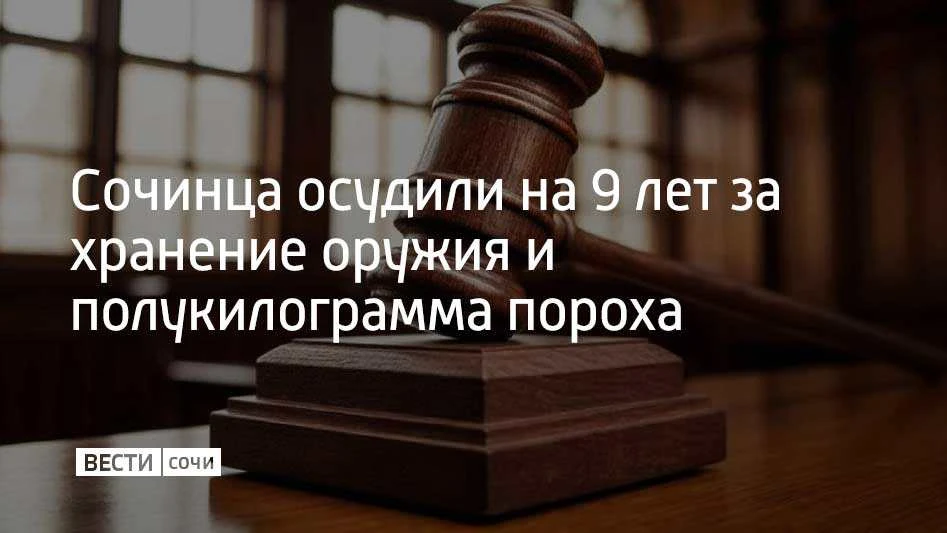 Жителя Сочи признали виновным в незаконном обороте оружия и боеприпасов, сообщили в объ...