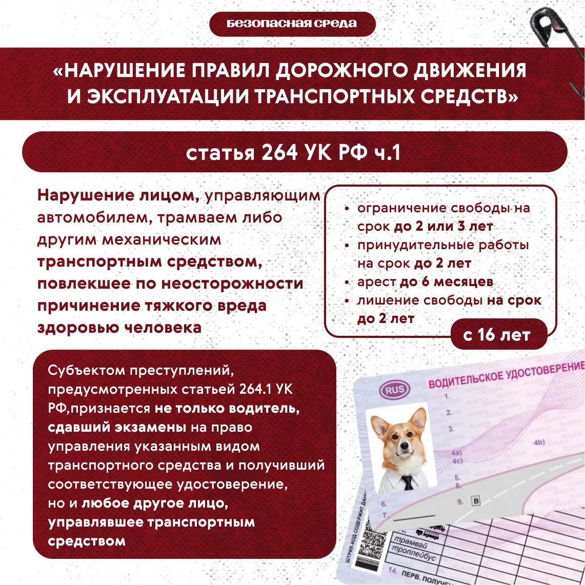 🚦 Безопасная среда  Нарушение правил дорожного движения - одна из основных причин дорожно-транспортн