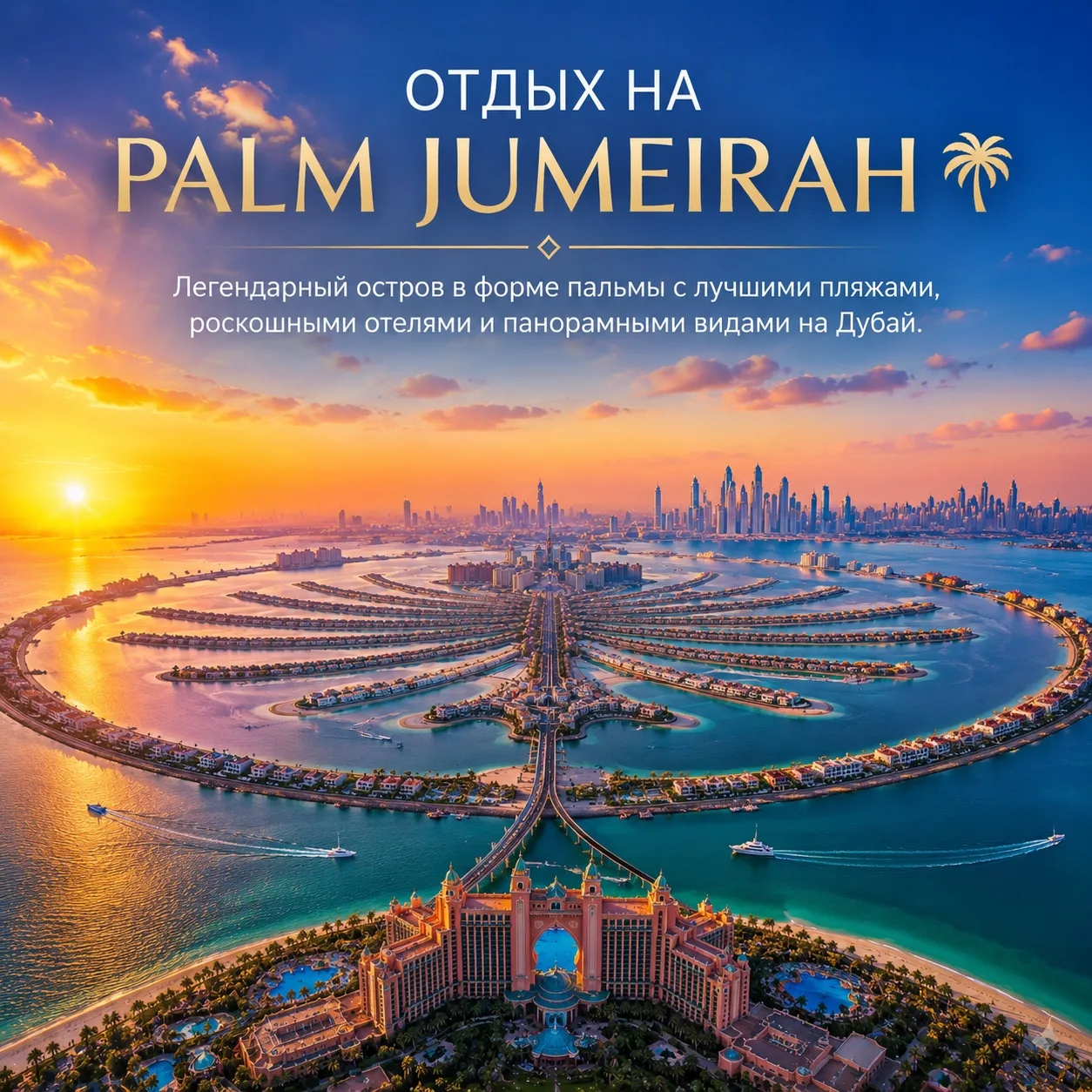 Отдых на легендарной Palm Jumeirah 😍🔥

Палм Джумейра — знаменитый искусственный остров в Дубае в ф