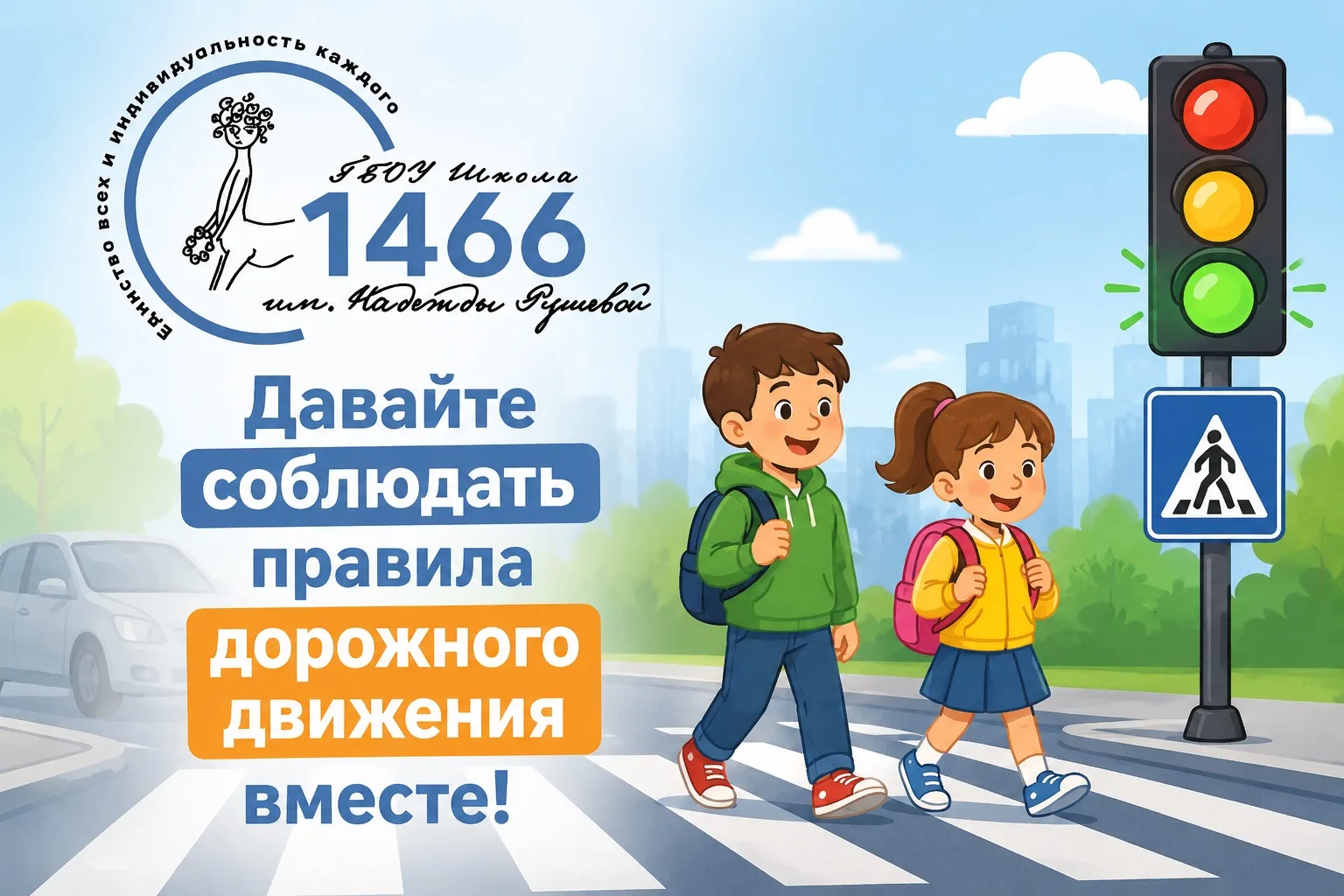 🚦Давайте соблюдать правила дорожного движения вместе! 

📌Управляющий совет нашей школы спешит напо