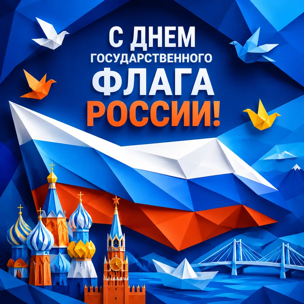 Сегодня мы чествуем главный символ нашей страны. Российский флаг гордо развевается, сим...