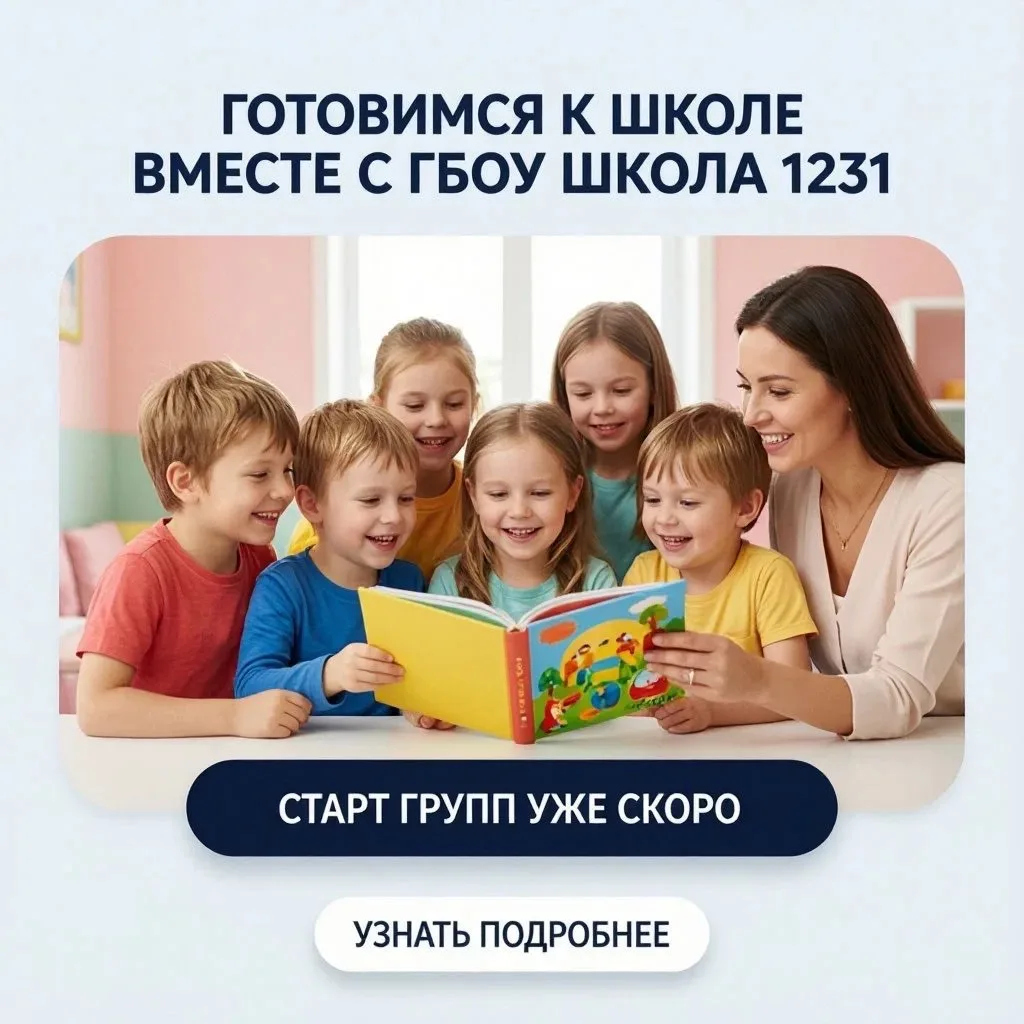 🎒«Я — первоклассник!» — готовимся к школе вместе с Школой №1231!