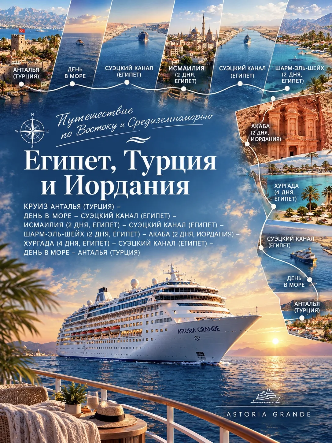 Такого еще не было! Турция, Египет и Иордания в одном путешествии на круизном лайнере и...