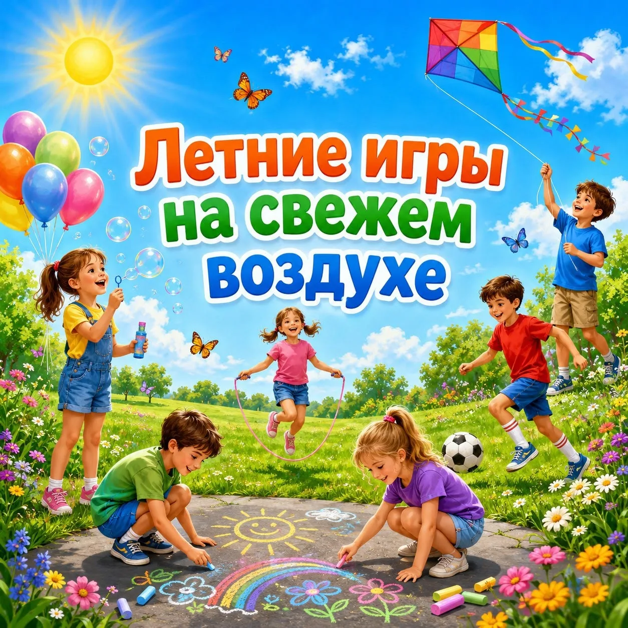 ЛЕТНИЕ ИГРЫ НА СВЕЖЕМ ВОЗДУХЕ — для дошколят ☀️