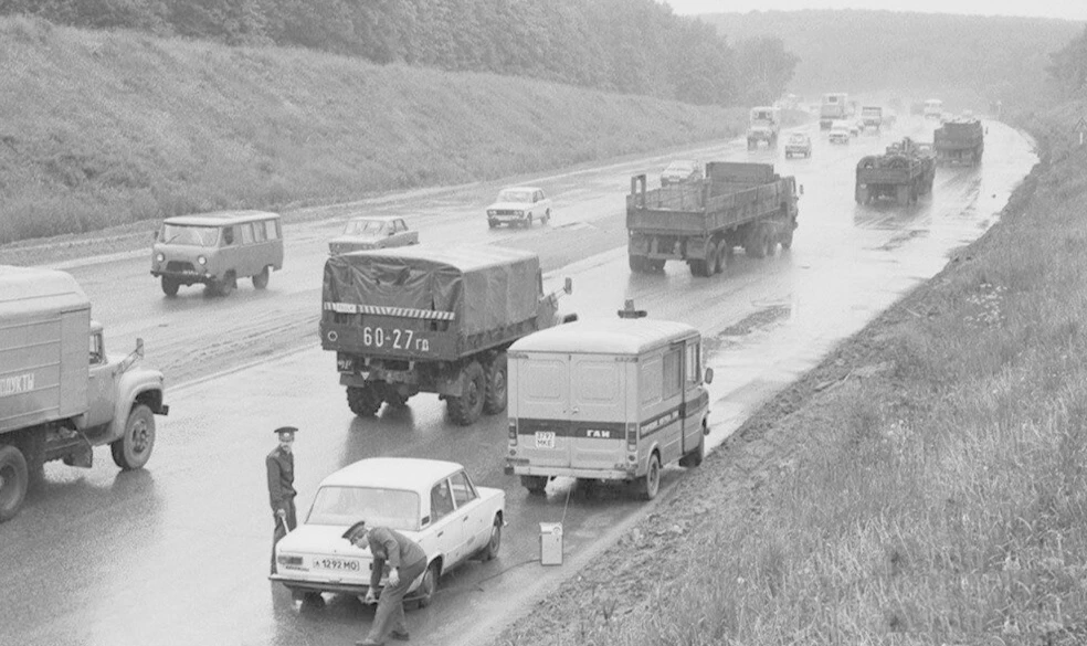 МКАД в районе Восточного Бирюлёво, 1984 - 1991 год.