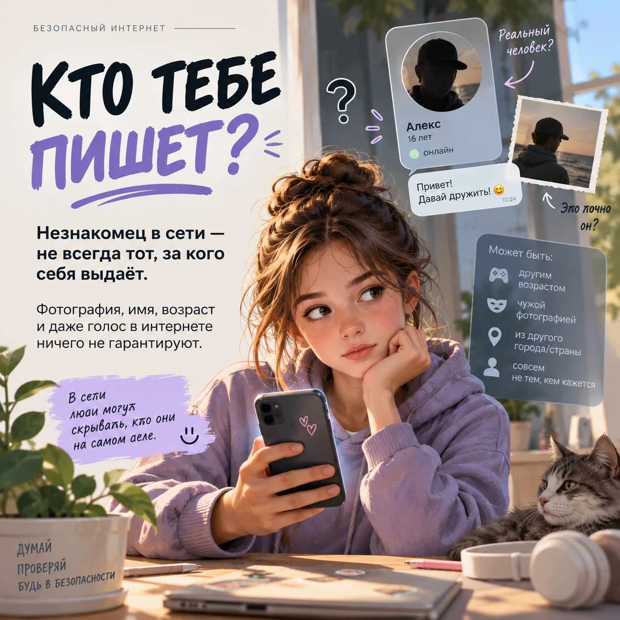 💬 Иногда опасное знакомство в интернете начинается совсем обычно: общие интересы, шутк...